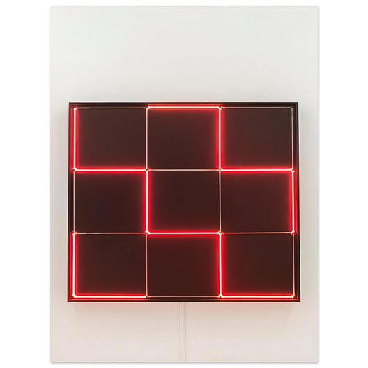 Francois Morellet - Tirets Neon 0°-90° avec 4 rythmes interferents - 1971 Fine Art Poster - Default Title