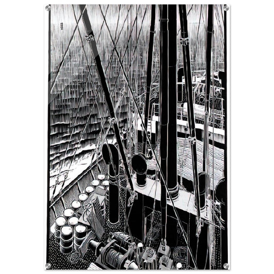 FREIGHTER SEPTEMBER 1936 1936 - MC Escher Acrylic Print - 70x100 cm / 28x40″ inches | Maurits Cornelis Escher Prints
