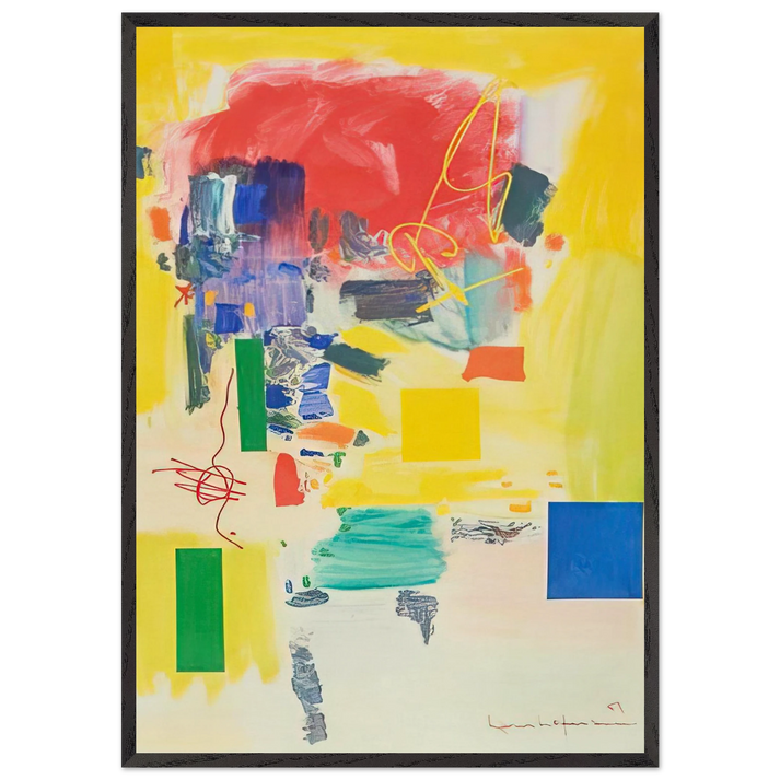 Golden Splendor - Hans Hofmann 70x100 cm / 28x40 inches Framed Art Print – Black Wooden Frame