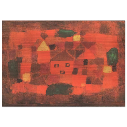 LANDSCAPE WITH SUNSET 1923 - Paul Klee Brushed Aluminum Print - 70x100 cm / 28x40 inches | Paul Klee Aluminum Print | Paul Klee Prints