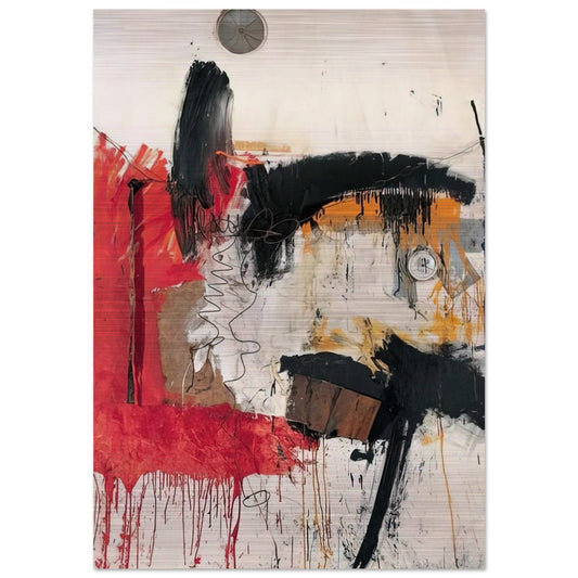 FIRST TIME PAINTING 1961 - Robert Rauschenberg Brushed Aluminum Print - 70x100 cm / 28x40 inches | Robert Rauschenberg Aluminum Print | Robert Rauschenberg Prints