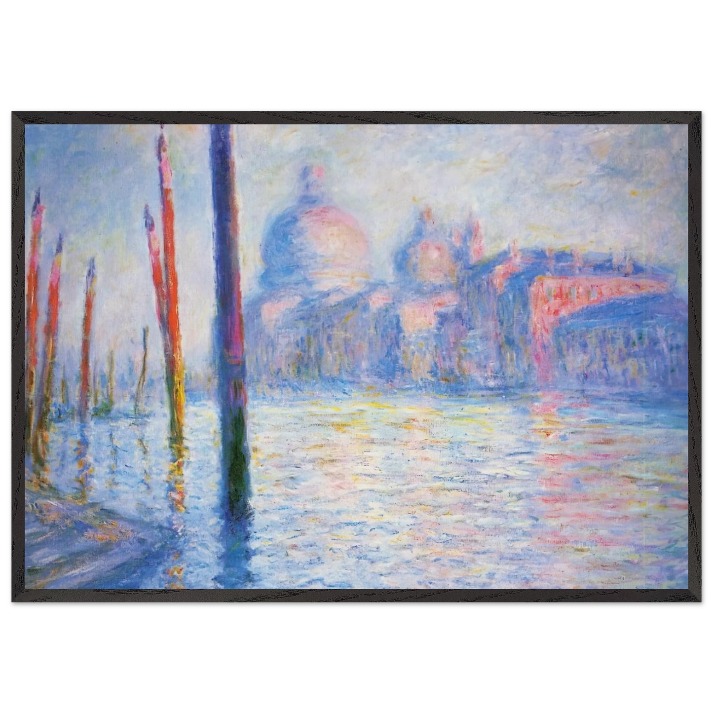 The Grand Canal 02 - claude monet Framed Art Print – Black Wooden Frame - Default Title - -Framed Art Print