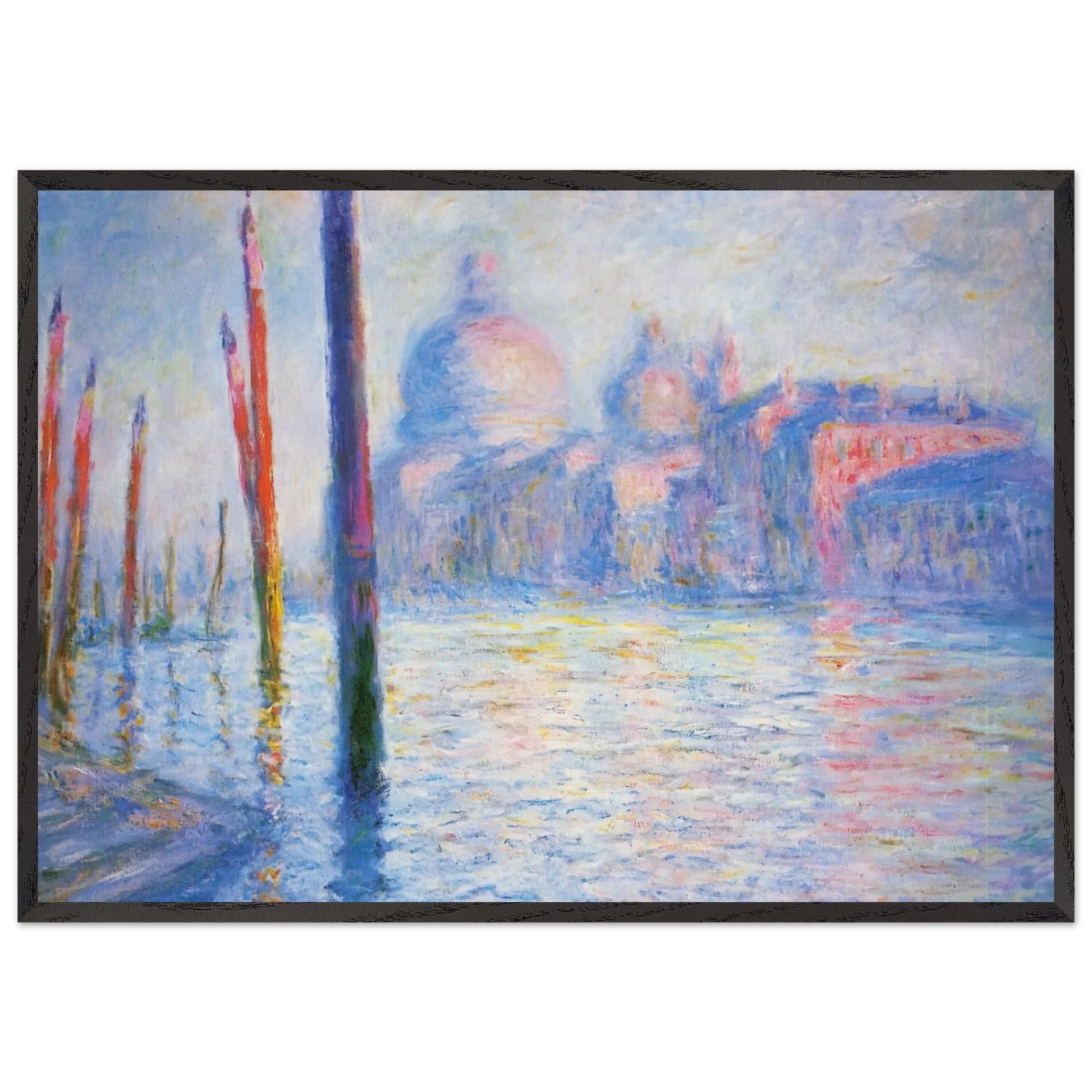 The Grand Canal 02 - claude monet Framed Art Print – Black Wooden Frame - Default Title - -Framed Art Print