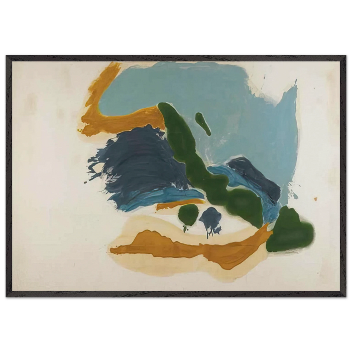 Tuscany - 1963 - Helen Frankenthaler 70x100 cm / 28x40 inches Framed Art Print – Black Wooden Frame