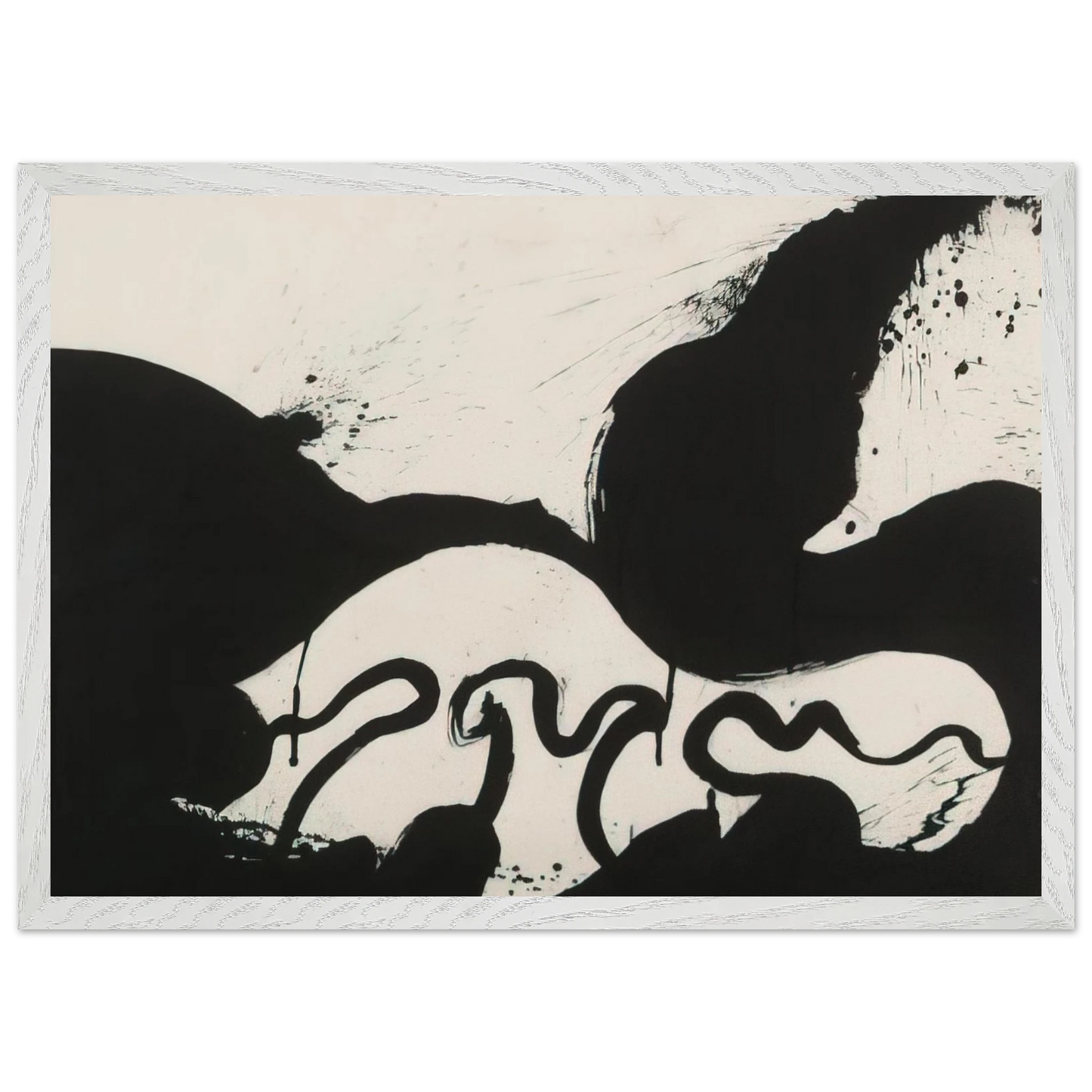 Helen Frankenthaler - Untitled - 1973 Wall art - A3 (29.7 x 42  cm) - Premium Wooden Framed Poster With Fine Art Paper - Black frame