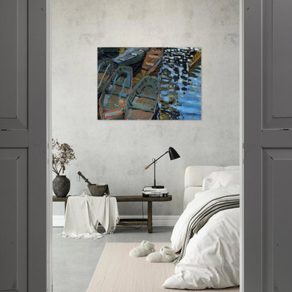 Bathers at La Grenouillere - claude monet Brushed Aluminum Print - 70x100 cm / 28x40 inches | claude monet Aluminum Print | claude monet Prints
