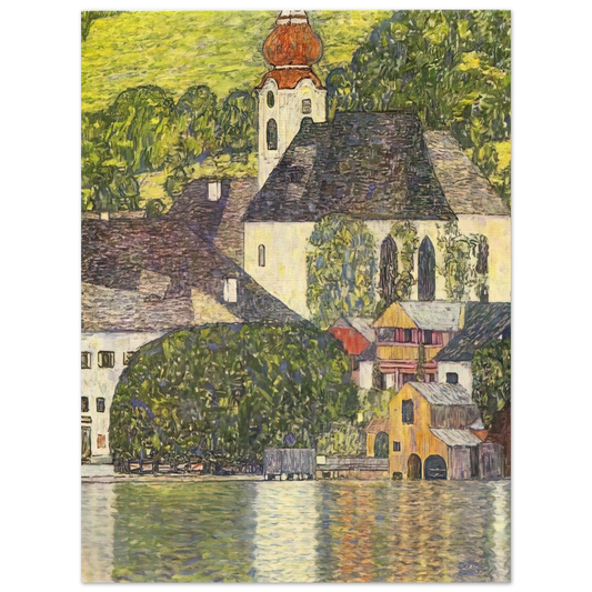 Gustav Klimt - CHRUCH IN UNTERACH ON THE ATTERSEE Fine Art Poster - Default Title