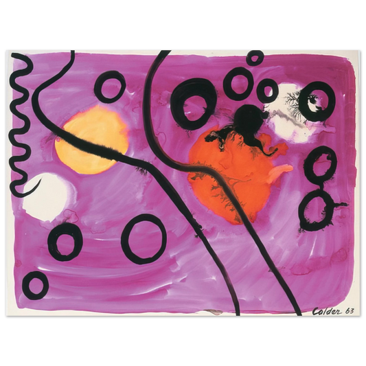 Alexander Calder - UNTITLED 1963 Fine Art Poster - 13x18 cm / 5x7 inches