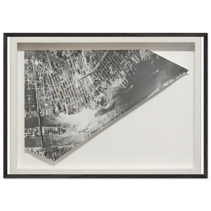 A Piece of Manhattan - Sol LeWitt 70x100 cm / 28x40 inches Framed Art Print – Black Wooden Frame