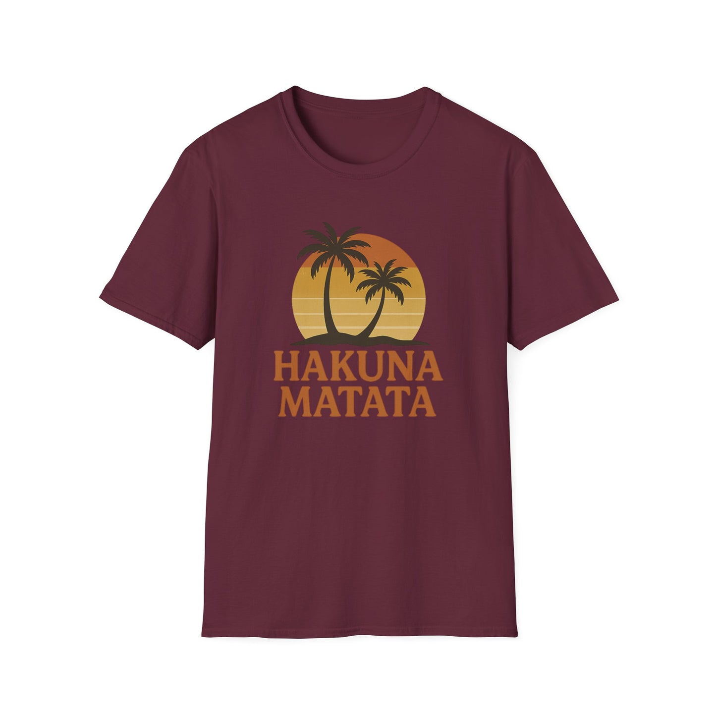 Hakuna Matata Maglietta Grafica Retro, Maglietta Positiva Senza Pensieri, T-Shirt Ispirata agli Anni '90, Top con Citazione di Buonumore, Regalo Unisex