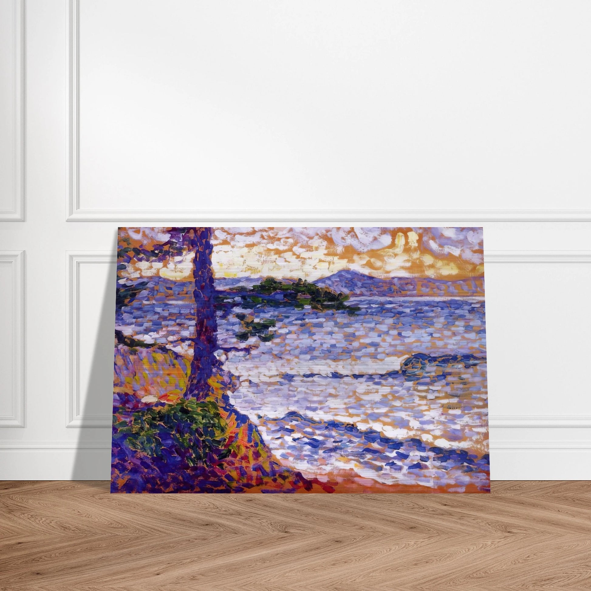 The Mediterranean Coast - Henri-Edmond Cross Brushed Aluminum Print - 70x100 cm / 28x40 inches | Henri-Edmond Cross Aluminum Print | Henri-Edmond Cross Prints