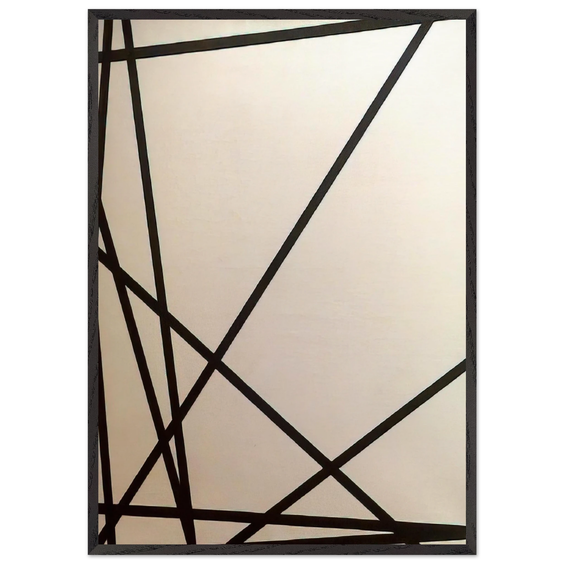 10 lignes au hasard - 1975 - Francois Morellet Framed Art Print – Black Wooden Frame - Default Title - -Framed Art Print