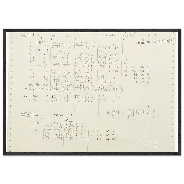 Cheap Imitation - 1971 - John Cage 70x100 cm / 28x40 inches Framed Art Print – Black Wooden Frame