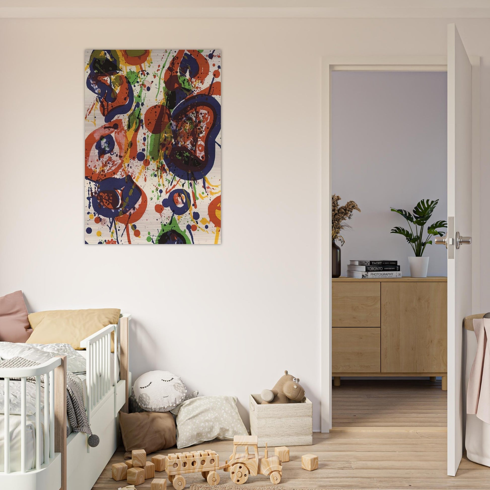 Untitled  from Pasadena Box   Lembark L59  - Sam Francis Brushed Aluminum Print - 70x100 cm / 28x40 inches | Sam Francis Aluminum Print | Sam Francis Prints