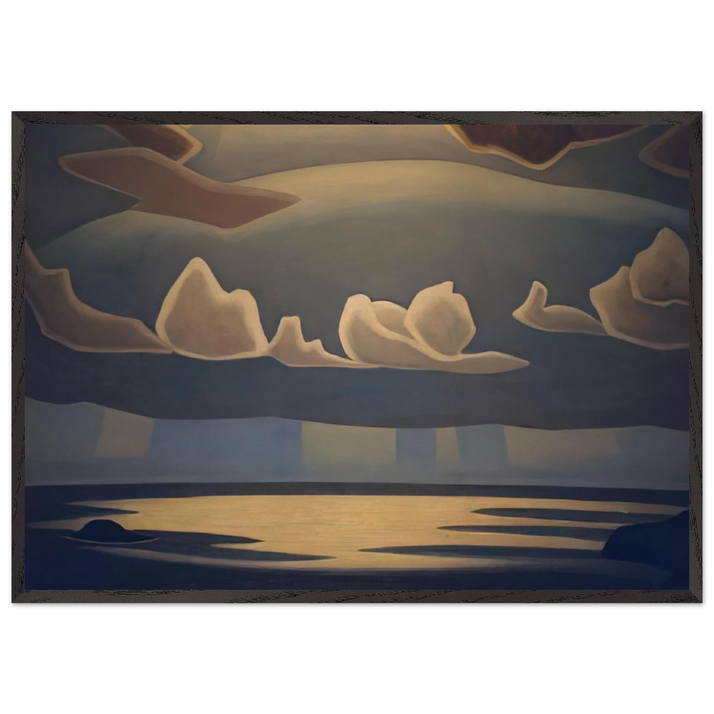 From the North Shore Lake Superior - 1927 - Lawren Harris Framed Art Print – Black Wooden Frame - Default Title - -Framed Art Print