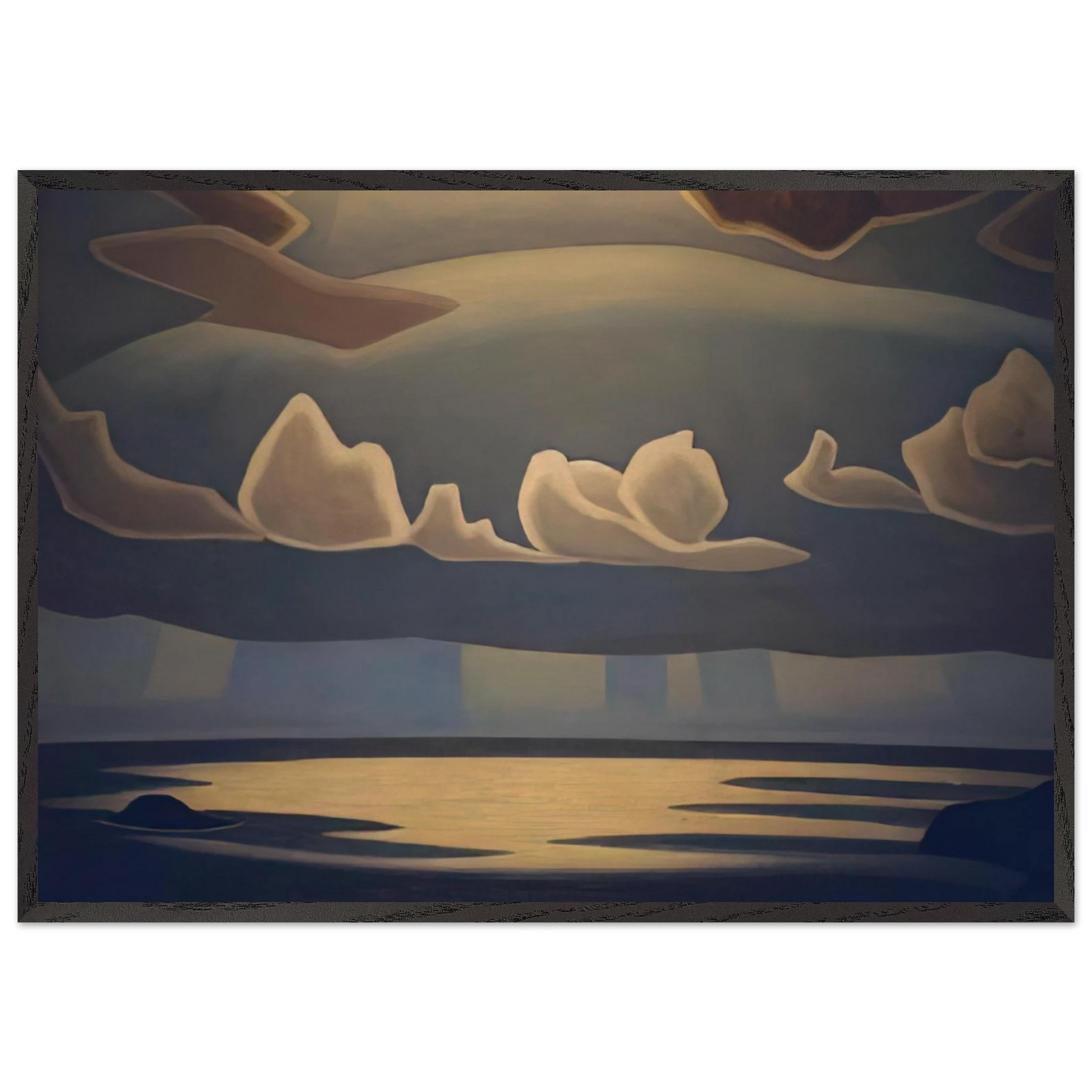 From the North Shore Lake Superior - 1927 - Lawren Harris Framed Art Print – Black Wooden Frame - Default Title - -Framed Art Print