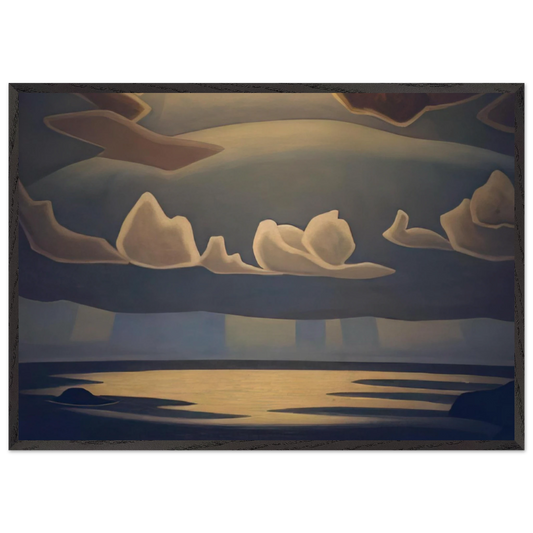 From the North Shore Lake Superior - 1927 - Lawren Harris Framed Art Print – Black Wooden Frame - Default Title - -Framed Art Print