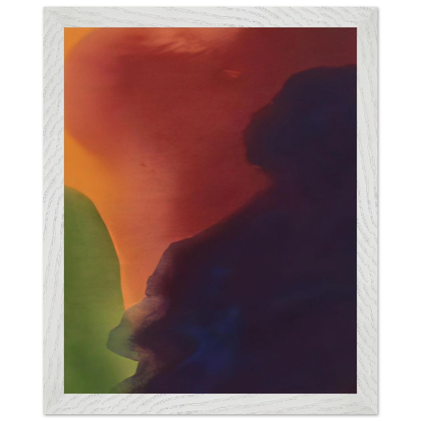 Helen Frankenthaler - Blue Atmosphere III - 1963 Wall art - 70x70 cm / 28x28 inches - Premium Wooden Framed Poster With Fine Art Paper - Wood frame