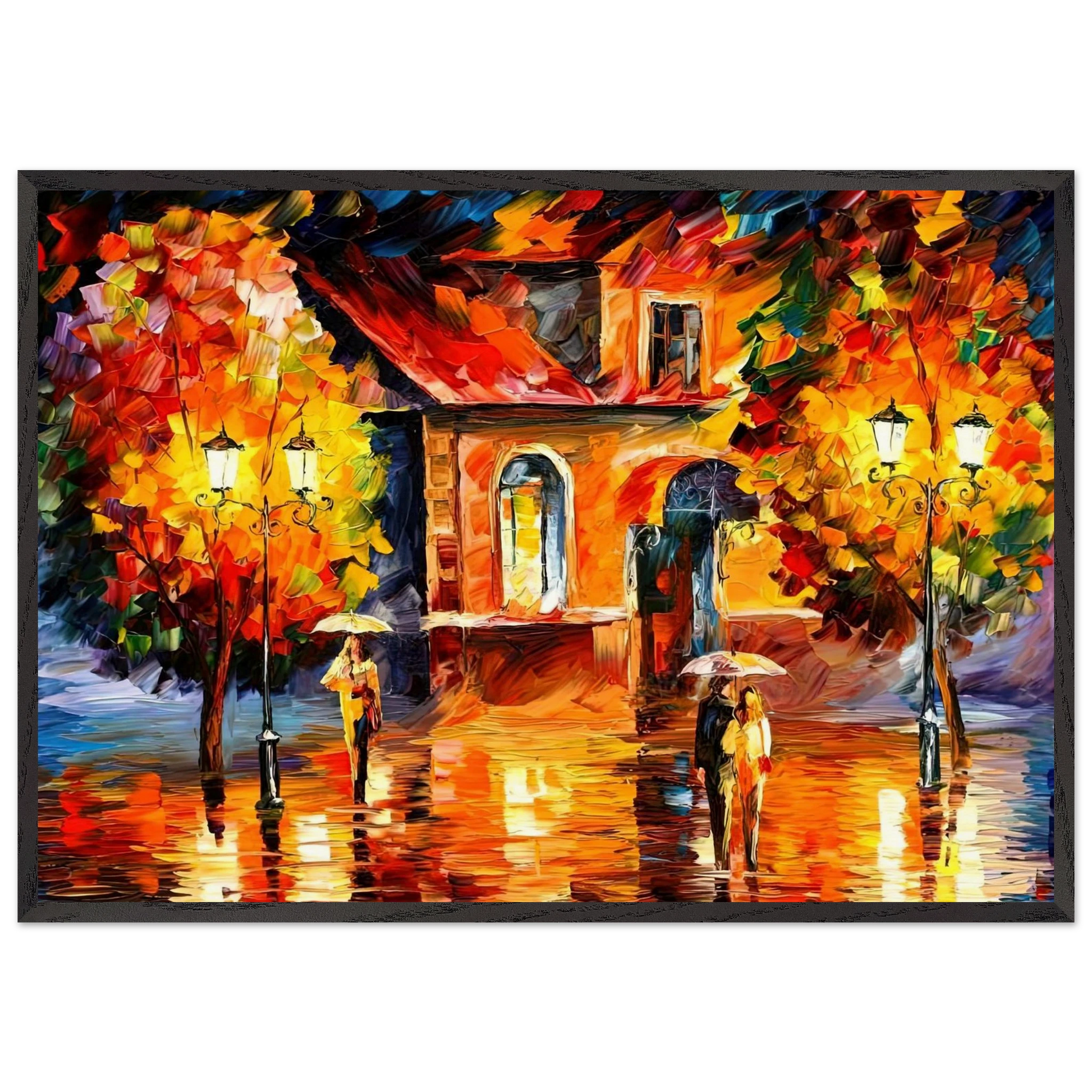 Leonid Afremov N16 - Leonid Afremov Framed Art Print – Black Wooden Frame - Default Title - -Framed Art Print