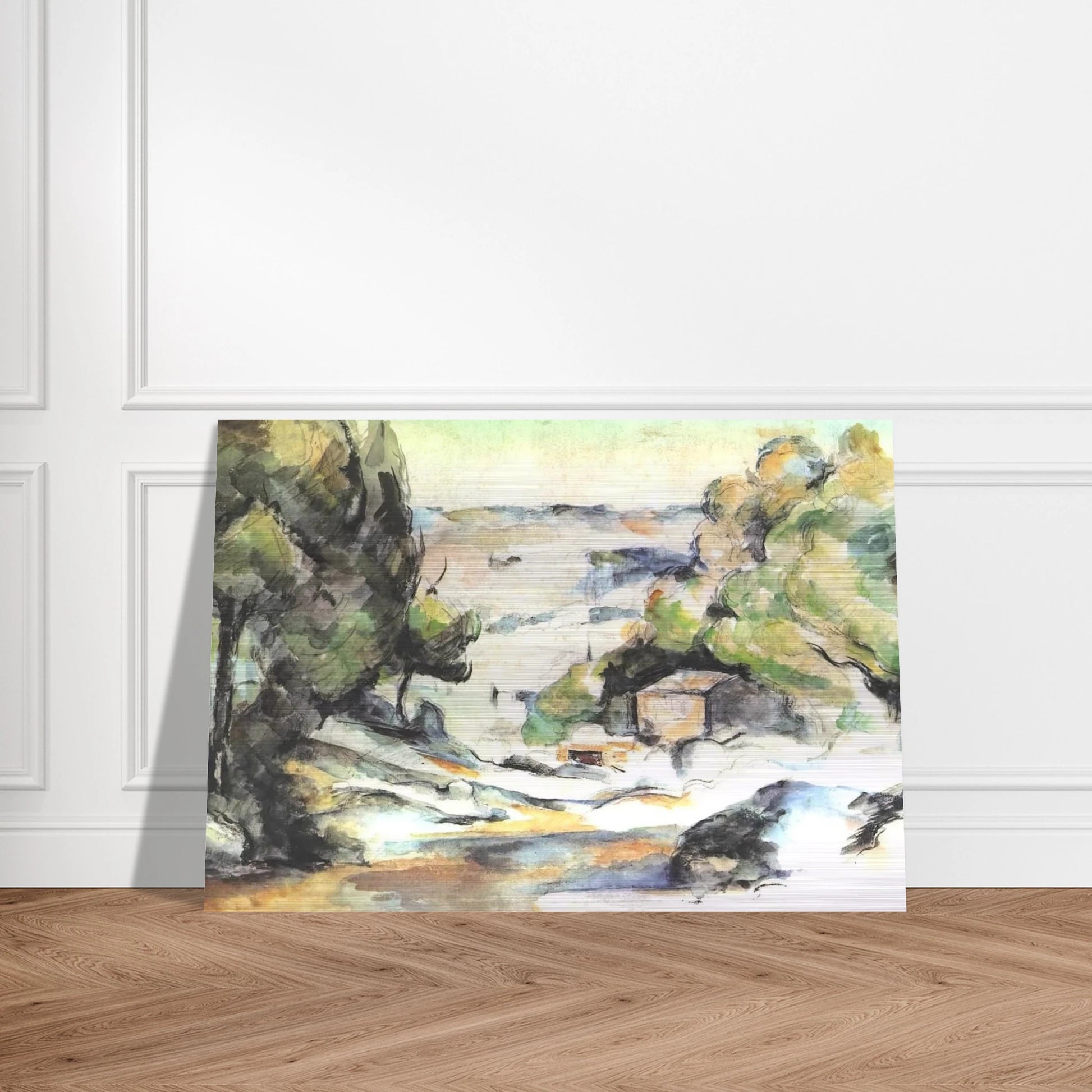 Landscape in the Provence - Paul Cézanne Brushed Aluminum Print - 70x100 cm / 28x40 inches | Paul Cézanne Aluminum Print | Paul Cézanne Prints