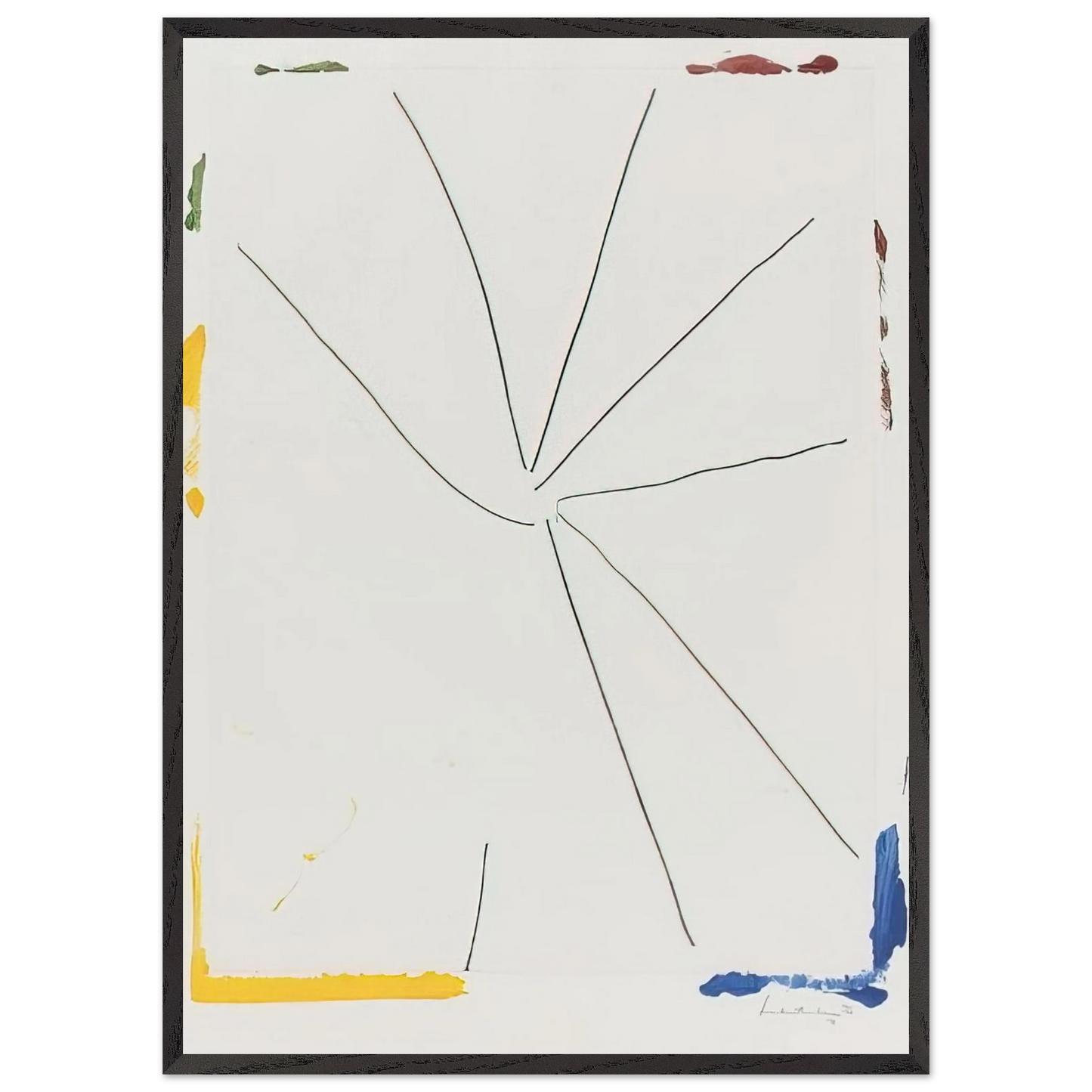 Helen Frankenthaler - Free Wheeling - 1971 Wall art - 40x50 cm / 16x20 Inches - Premium Wooden Framed Poster With Fine Art Paper - Wood frame