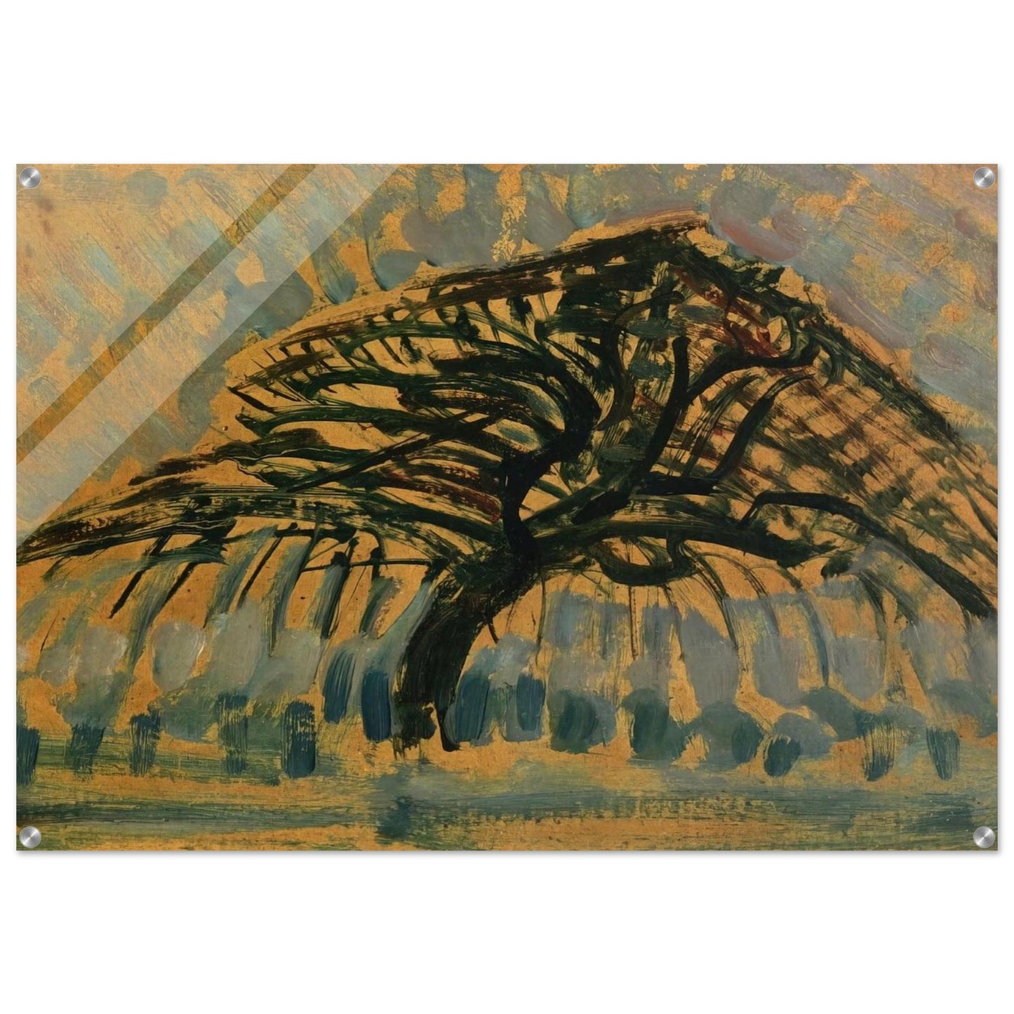 Study for Blue Apple Tree Series - Piet Mondrian Acrylic Print - 70x100 cm / 28x40″ inches