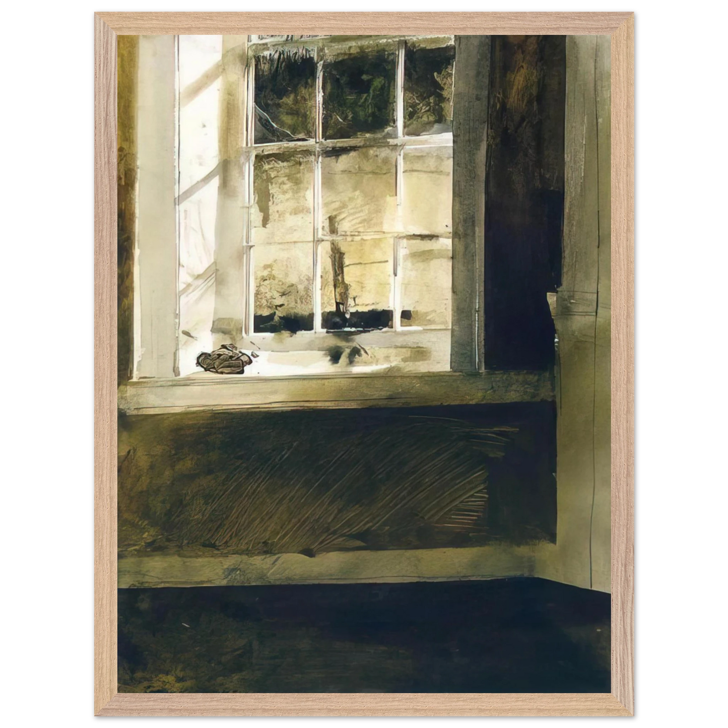 Andrew Wyeth - GROUNDHOG DAY 4 Wall Art - 30x40 cm / 12x16 inches - Premium Wooden Framed Poster With Fine Art Paper - White frame