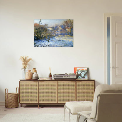Frost - claude monet Brushed Aluminum Print - 70x100 cm / 28x40 inches | claude monet Aluminum Print | claude monet Prints
