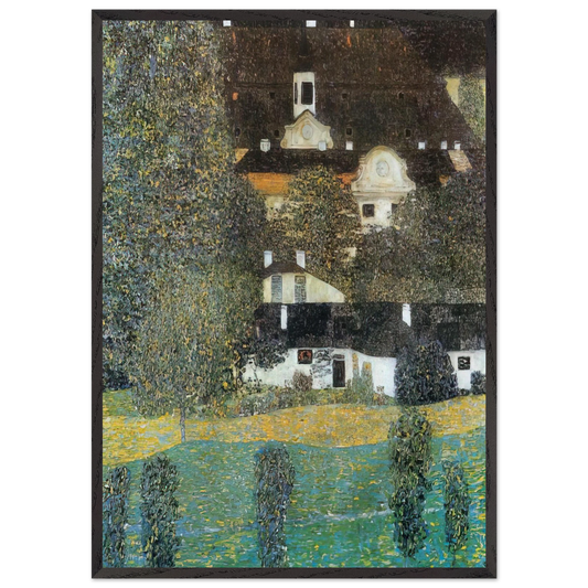SCHLOSS KAMMER AM ATTERSEE II 1909 - Gustav Klimt Framed Art Print – Black Wooden Frame - Default Title - -Framed Art Print