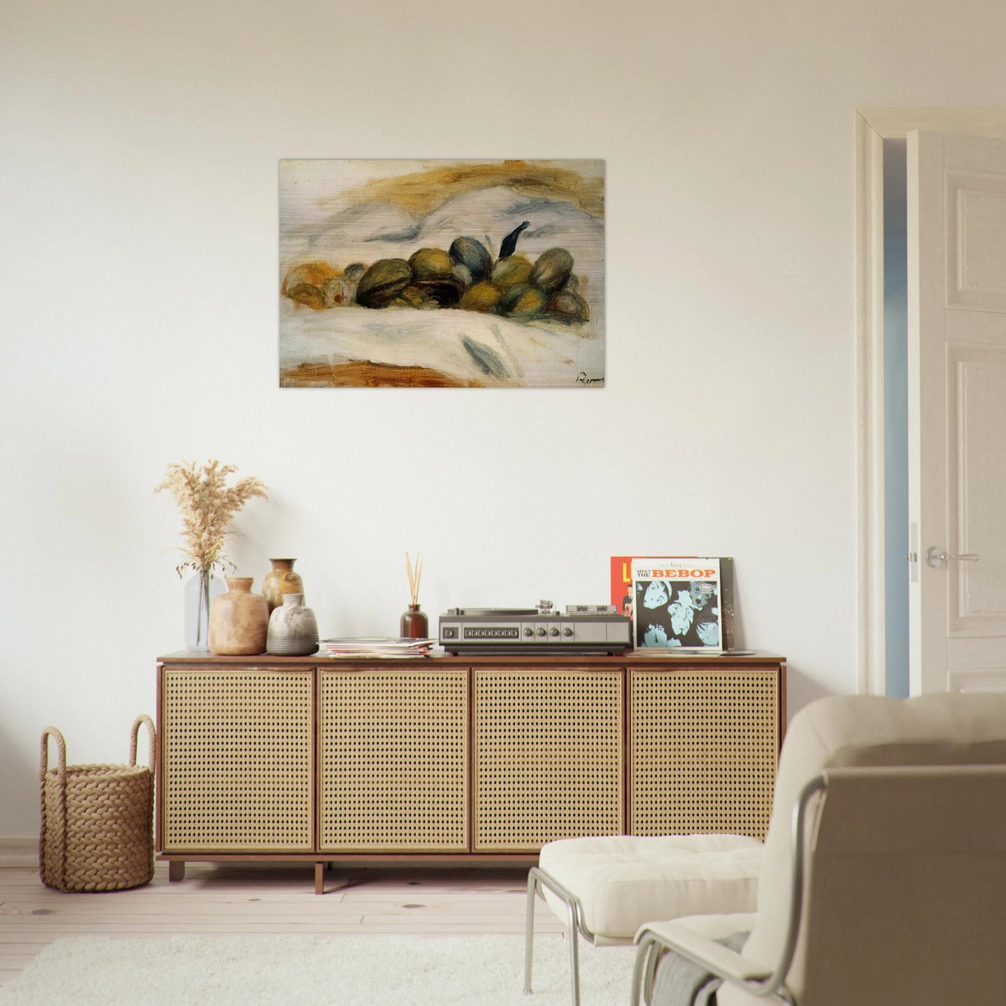 Still Life Almonds and Walnuts - Pierre-Auguste Renoir Brushed Aluminum Print - 70x100 cm / 28x40 inches | Pierre-Auguste Renoir Aluminum Print | Pierre-Auguste Renoir Prints