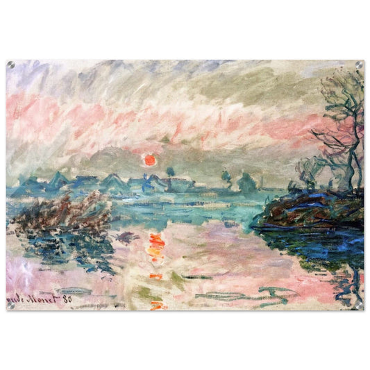 Sunset at Lavacourt - claude monet Acrylic Print - 70x100 cm / 28x40″ inches