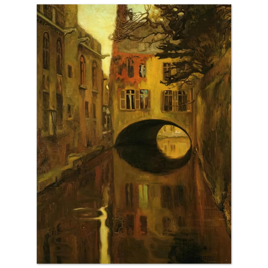 Diego Rivera - HOUSE OVER THE BRIDGE Fine Art Poster - Default Title