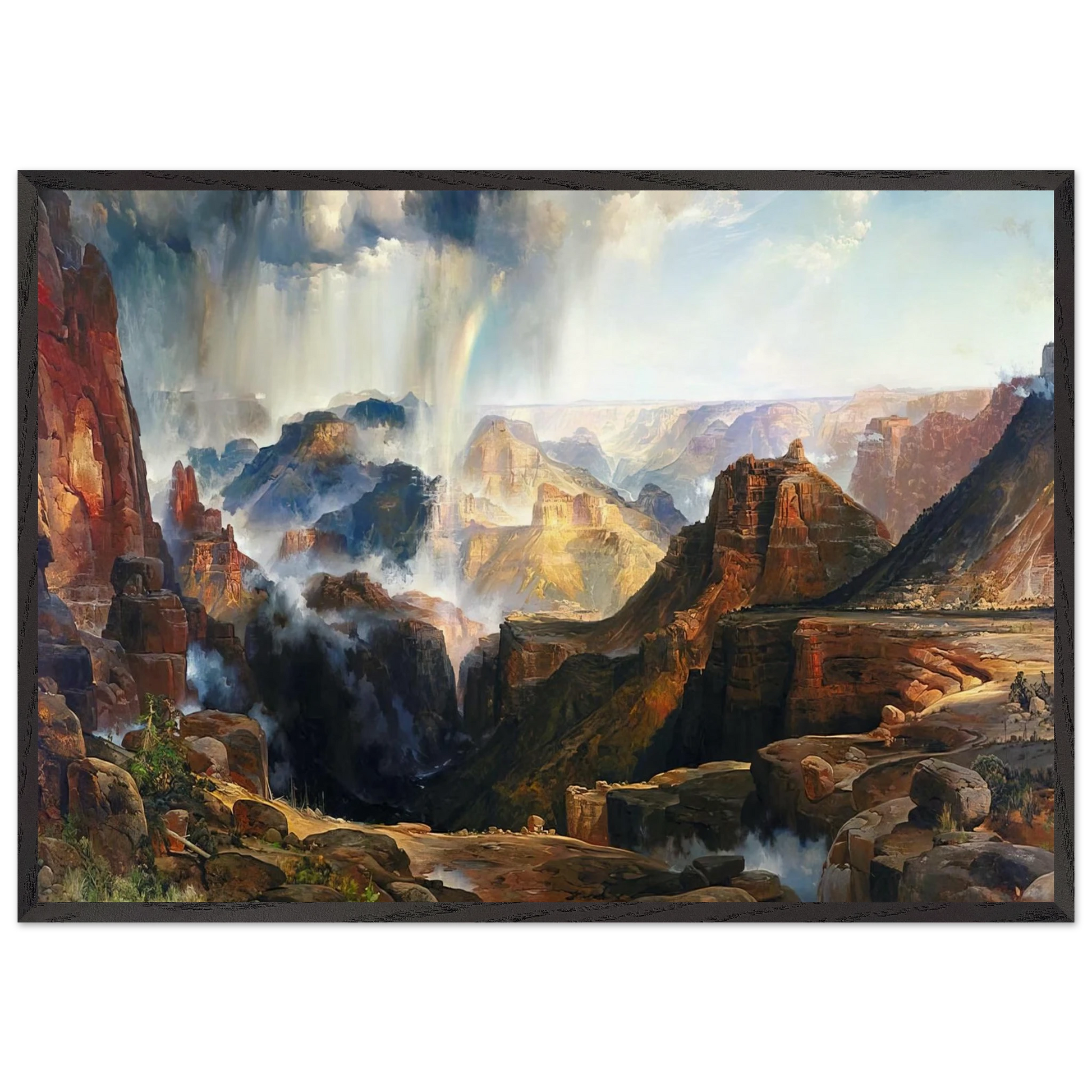 The Chasm of the Colorado - Thomas Moran Framed Art Print – Black Wooden Frame - Default Title - -Framed Art Print