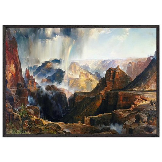 The Chasm of the Colorado - Thomas Moran Framed Art Print – Black Wooden Frame - Default Title - -Framed Art Print