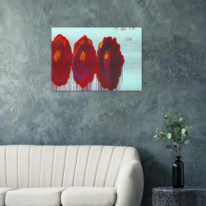 The Rose  IV  - Cy Twombly Brushed Aluminum Print - 70x100 cm / 28x40 inches | Cy Twombly Aluminum Print | Cy Twombly Prints