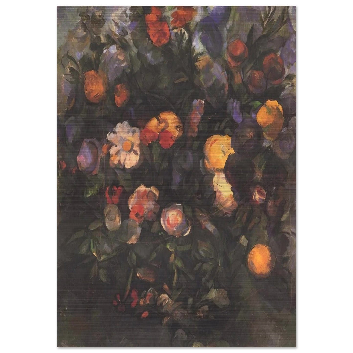 Vase of Flowers - Paul Cézanne Brushed Aluminum Print - 70x100 cm / 28x40 inches | Paul Cézanne Aluminum Print | Paul Cézanne Prints