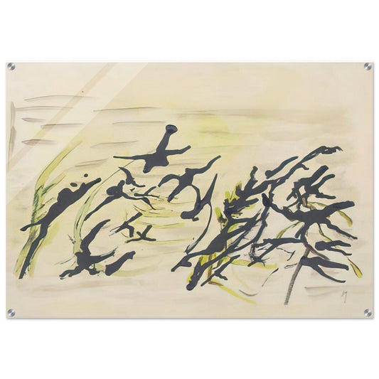 COMPOSITION 1 - Henri Michaux Acrylic Print - 70x100 cm / 28x40″ inches | Henri Michaux Wall Art | Henri Michaux Prints
