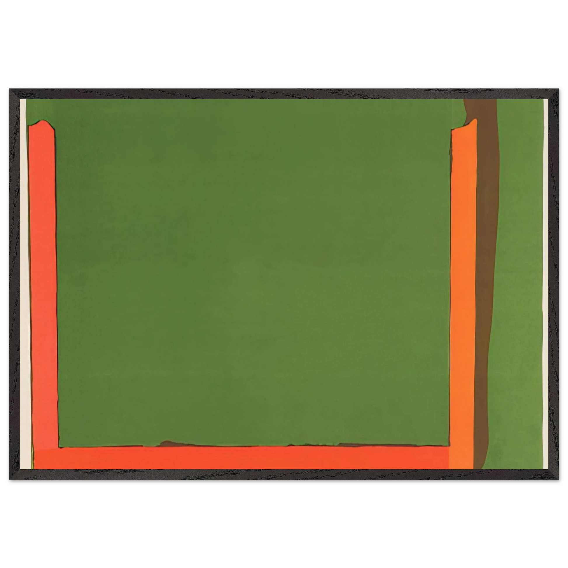 Untitled Litograph - Color Field Painting - John Hoyland Framed Art Print – Black Wooden Frame - Default Title - -Framed Art Print