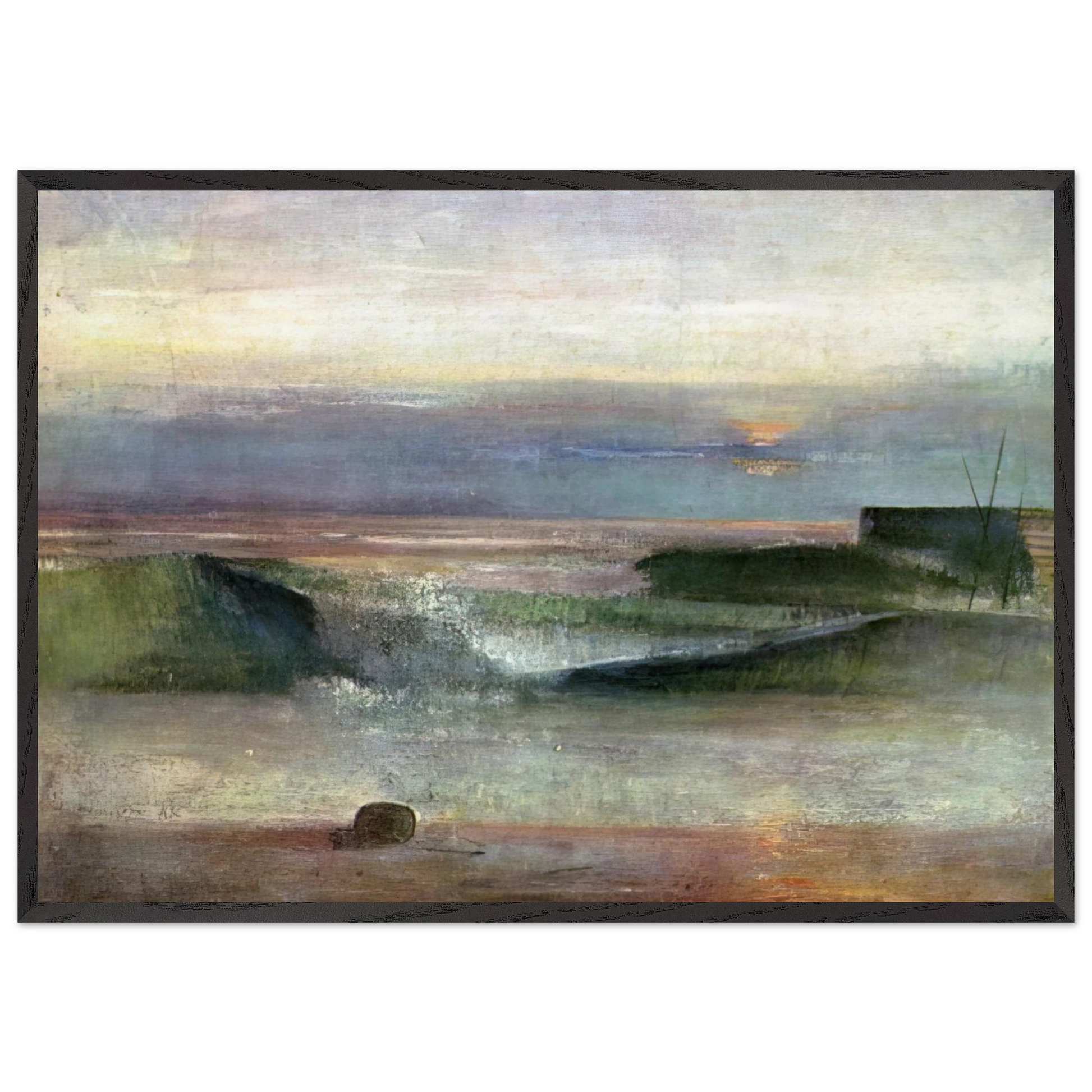 THE WAVE 1944 - Victor Pasmore Framed Art Print – Black Wooden Frame - Default Title - -Framed Art Print