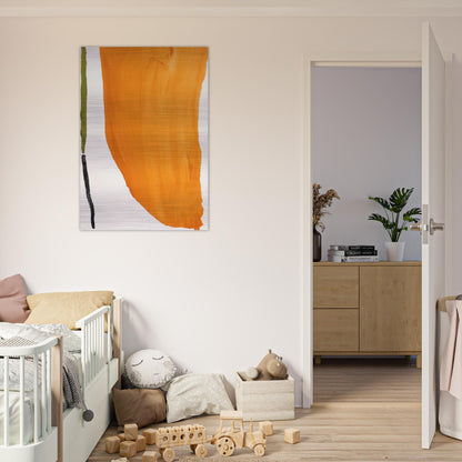 Orange Downpour - 1970 - Helen Frankenthaler Brushed Aluminum Print - 70x100 cm / 28x40 inches | Helen Frankenthaler Aluminum Print | Helen Frankenthaler Prints