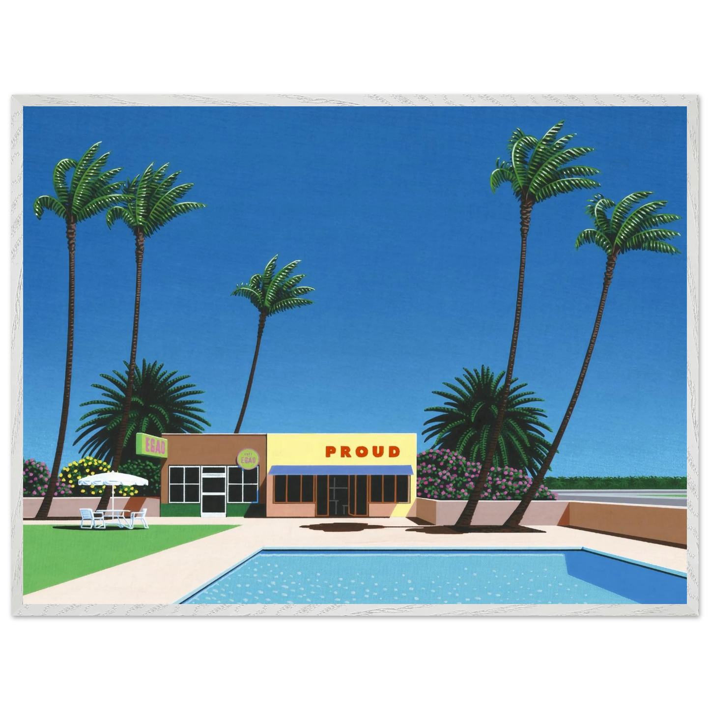 Hiroshi Nagai - Proud Funk Wall Art - 30x40 cm / 12x16 inches - Premium Wooden Framed Poster With Fine Art Paper - Black frame