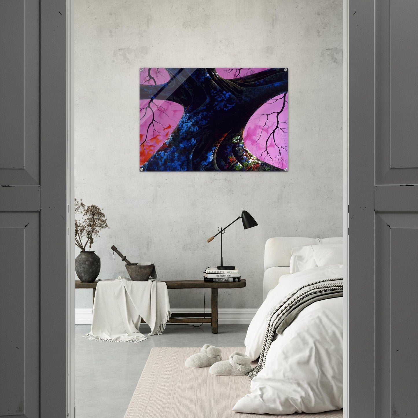 Giant Oak - Eyvind Earle Acrylic Print - 70x100 cm / 28x40″ inches | Eyvind Earle Wall Art | Eyvind Earle Prints