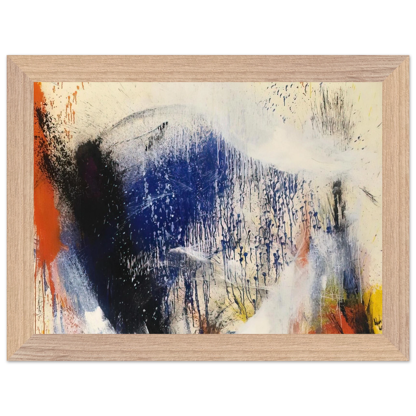 Helen Frankenthaler - Untitled - 1960 Wall art - 40x50 cm / 16x20 inches - Premium Wooden Framed Poster With Fine Art Paper - Wood frame