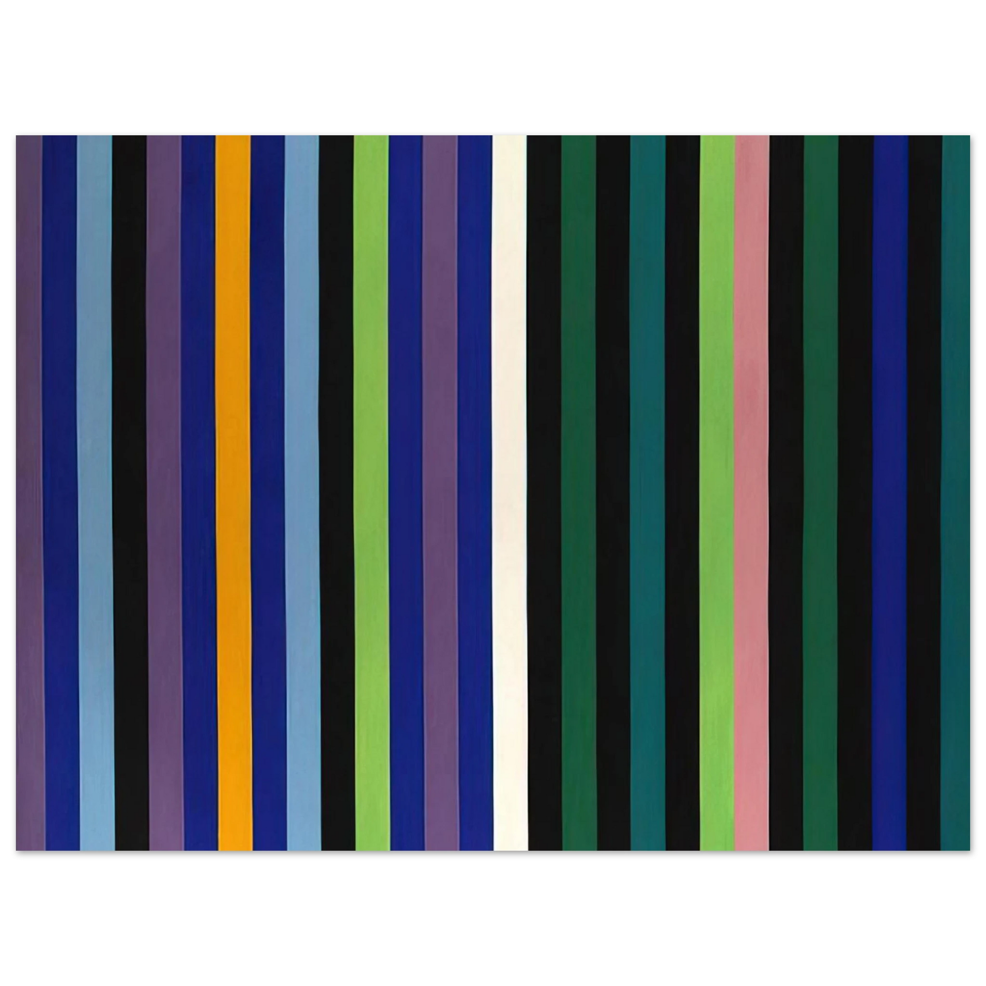 Gene Davis - Two Part Blue - 1964 Fine Art Poster - Default Title