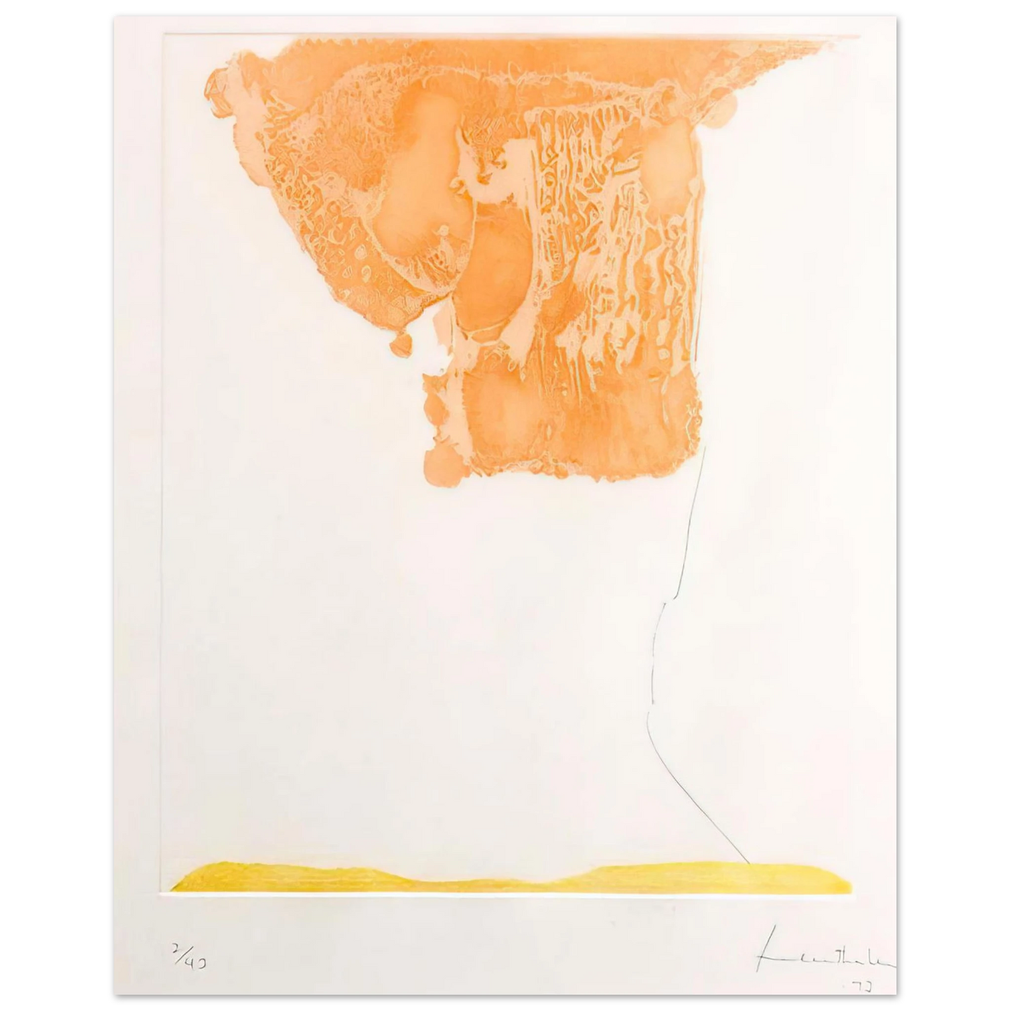 Helen Frankenthaler - Pranzo Italiano - 1973 Wall art - 20x25 cm / 8x10 inches - Premium Wooden Framed Poster With Fine Art Paper - White frame