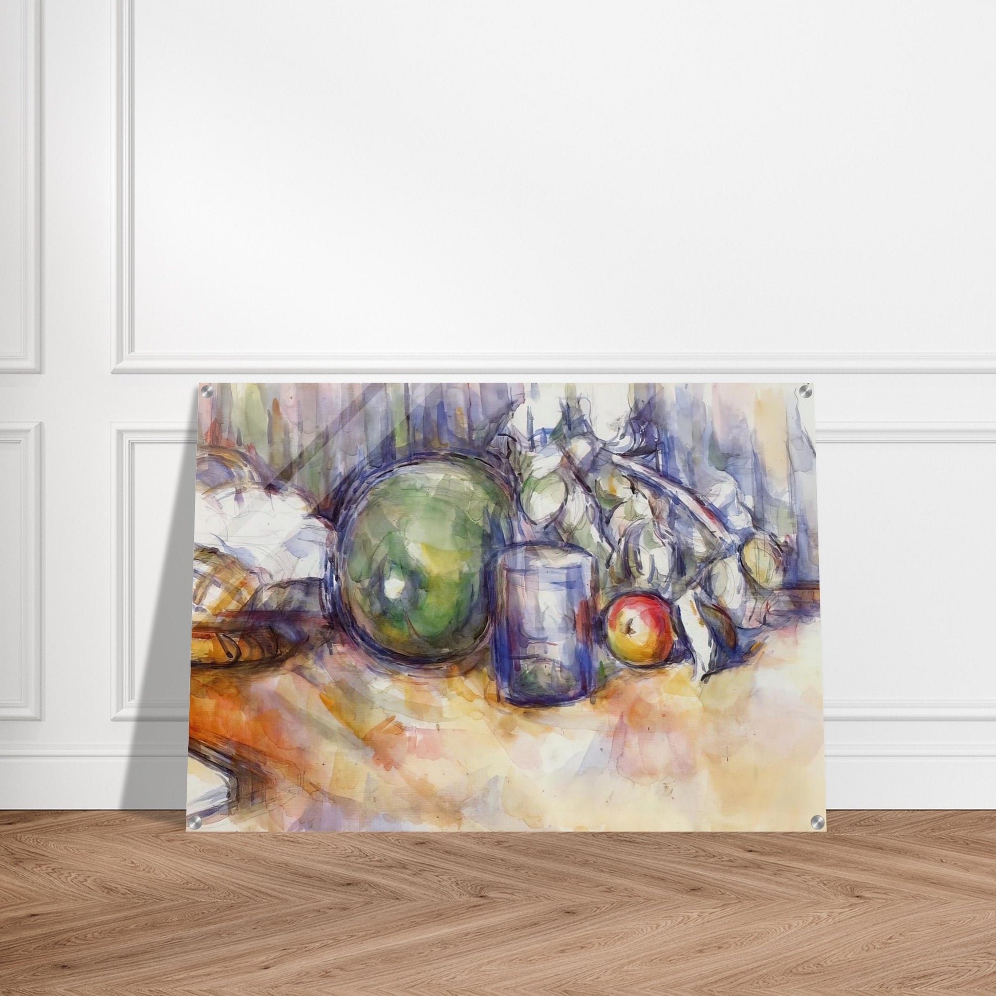Still Life with Green Melon - Paul Cézanne Acrylic Print - 70x100 cm / 28x40″ inches
