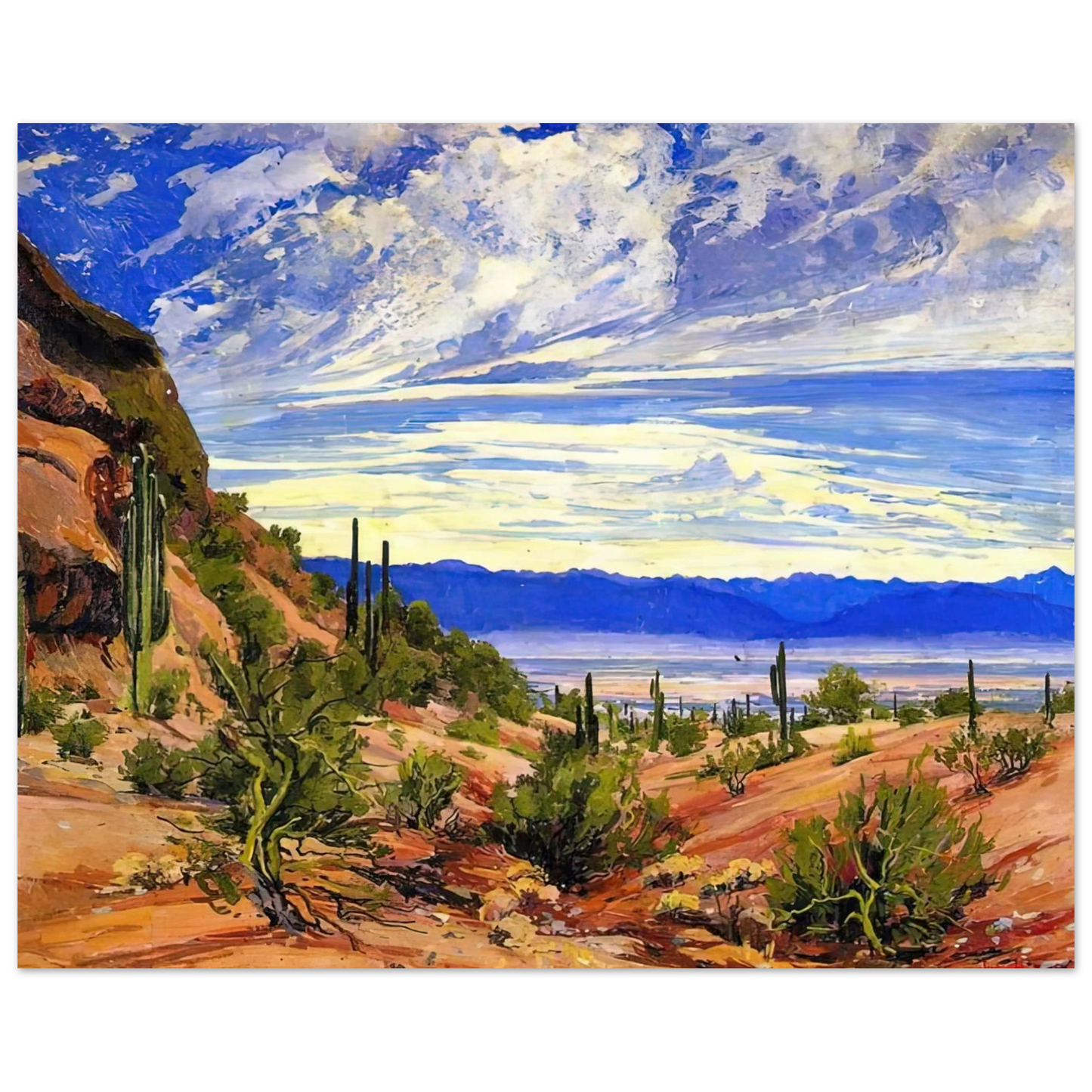 Maynard Dixon - WASHOE WICKIUP 1919 Wall art - 28x43  cm / XL (11x17 Inches) - Fine Art Poster - -