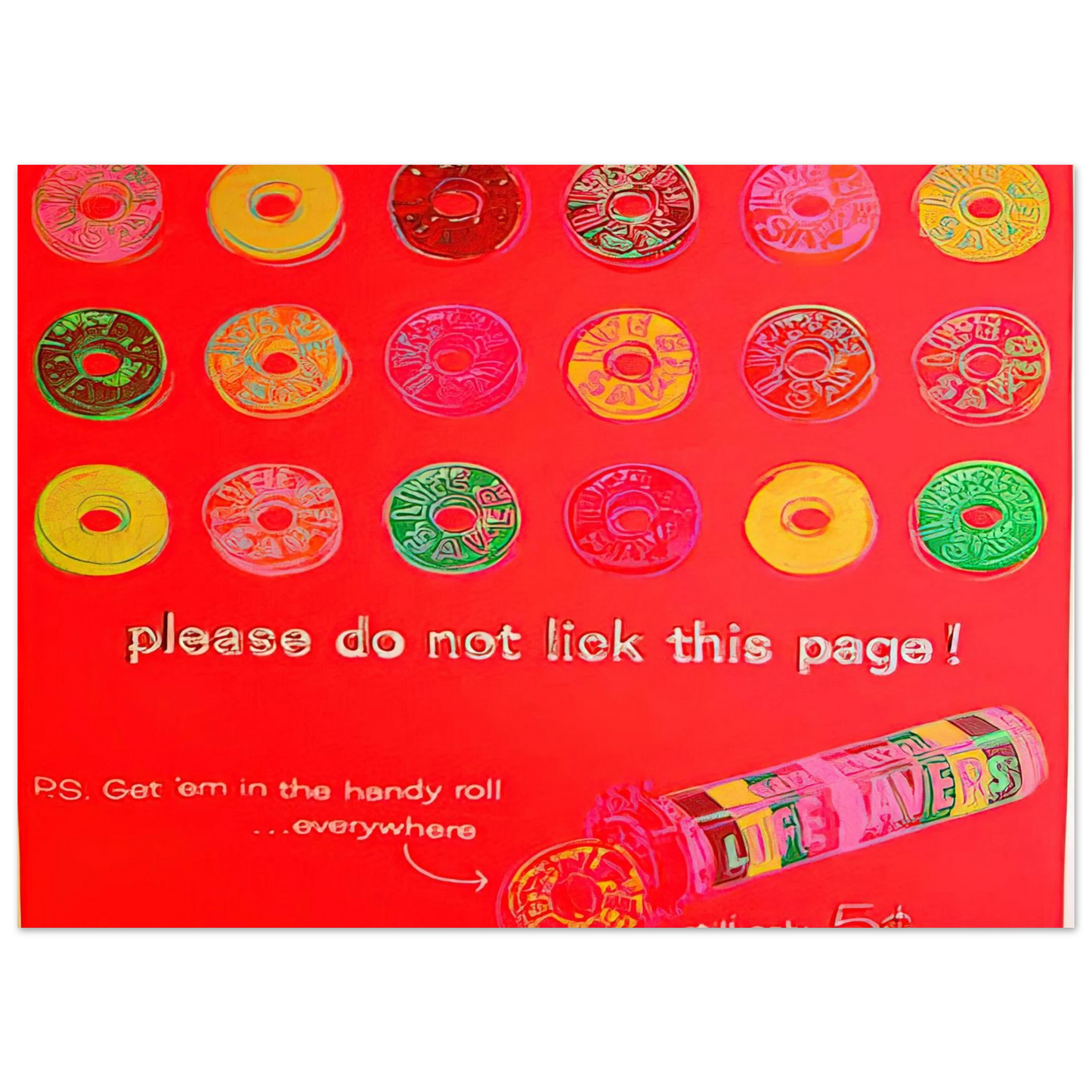 Andy Warhol - Life Savers Fine Art Poster - 75x100 cm / 30x40 inches