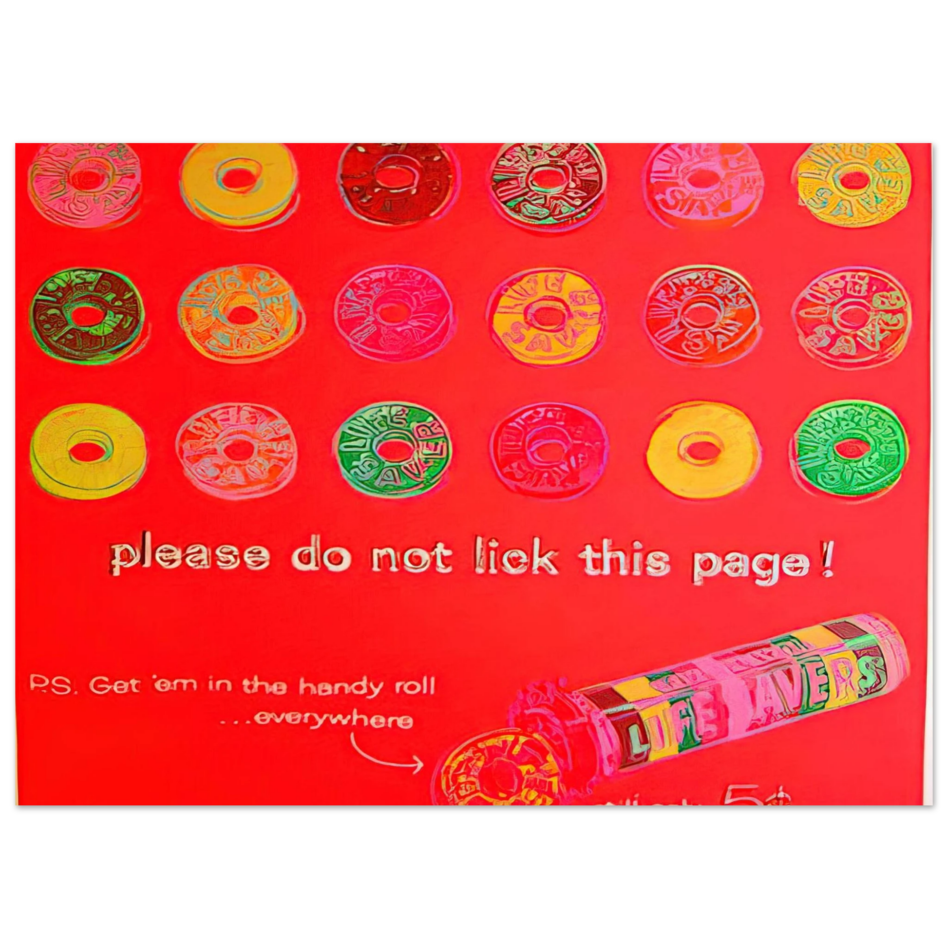 Andy Warhol - Life Savers Fine Art Poster - 75x100 cm / 30x40 inches