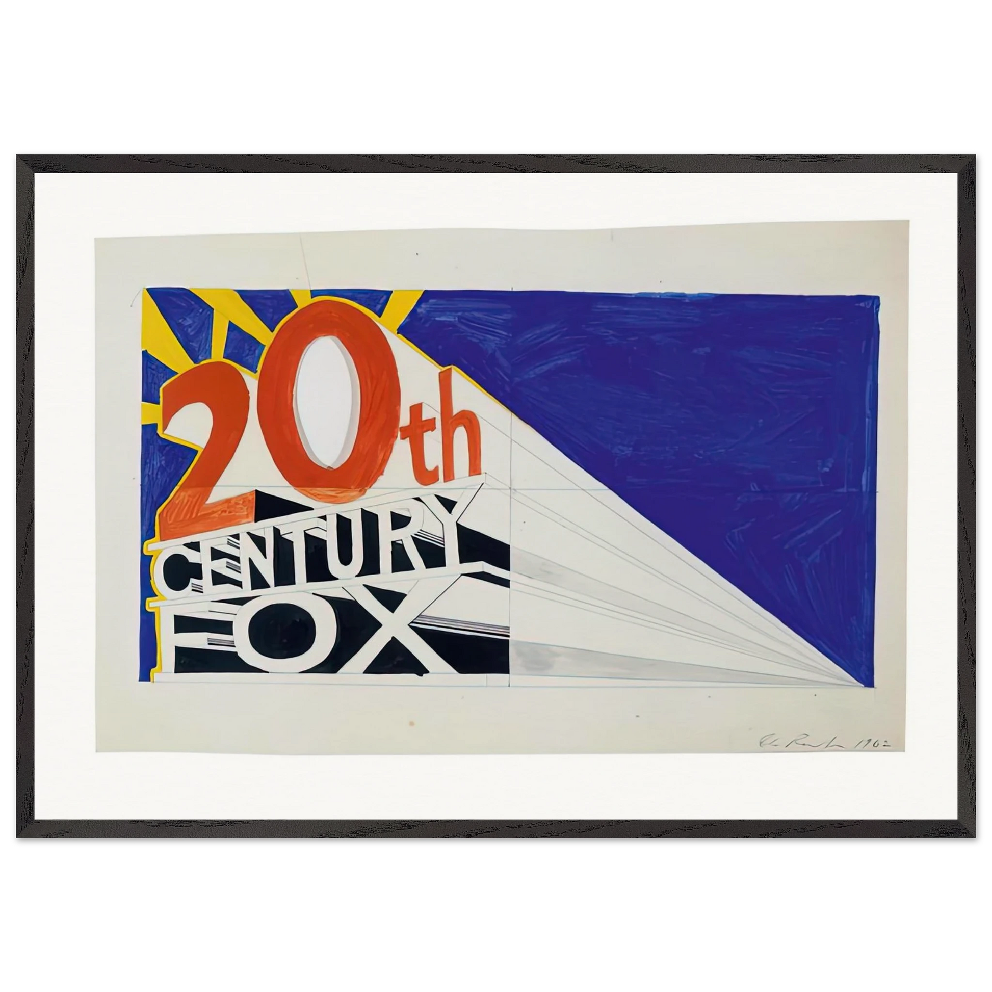 TRADEMARK 3 1962 - Edward Ruscha Framed Art Print – Black Wooden Frame - Default Title - -Framed Art Print